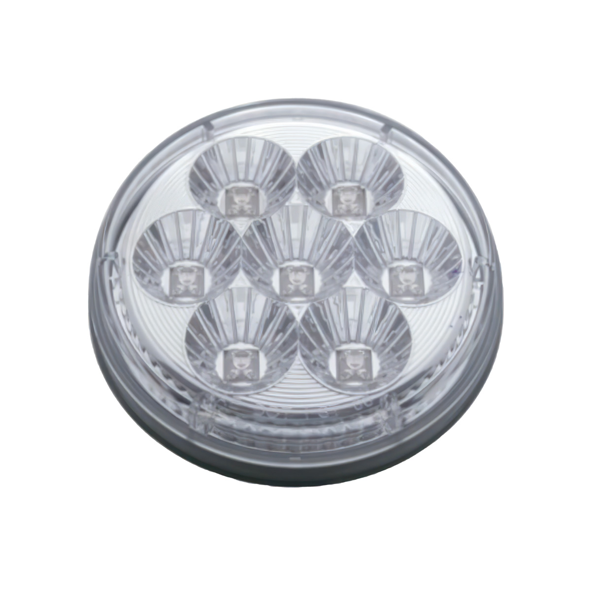 7 LED 4" Reflector Turn Signal Light - Amber LED/Clear Lens - Thumbnail 3