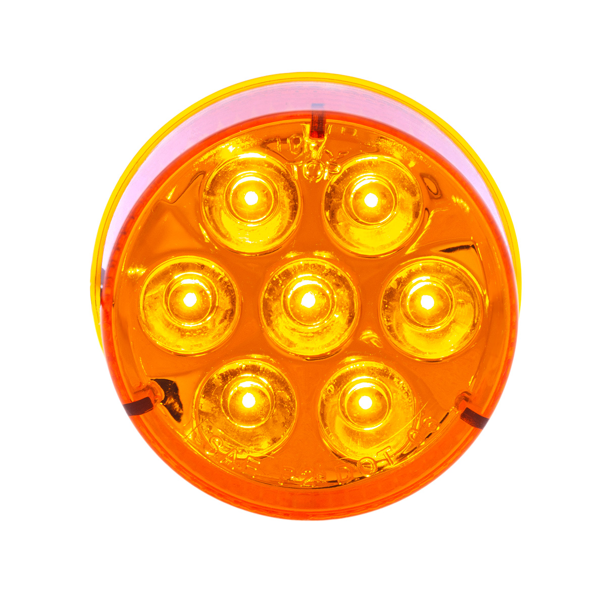 7 LED 2" Round Light (Clearance/Marker) - Amber LED/Amber Lens - Thumbnail 3