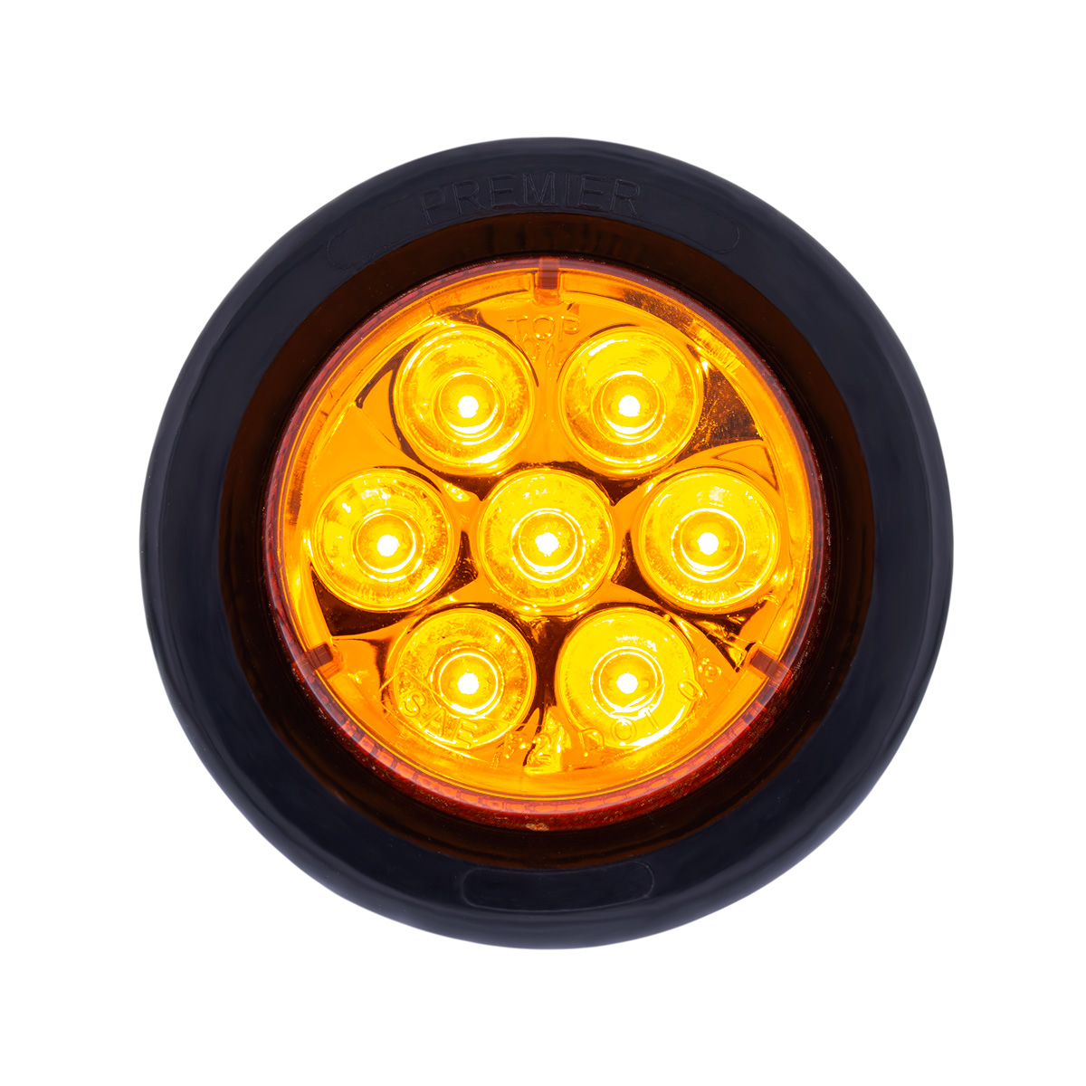 7 LED 2" Round Light Kit (Clearance/Marker) - Amber LED/Amber Lens - Thumbnail 3