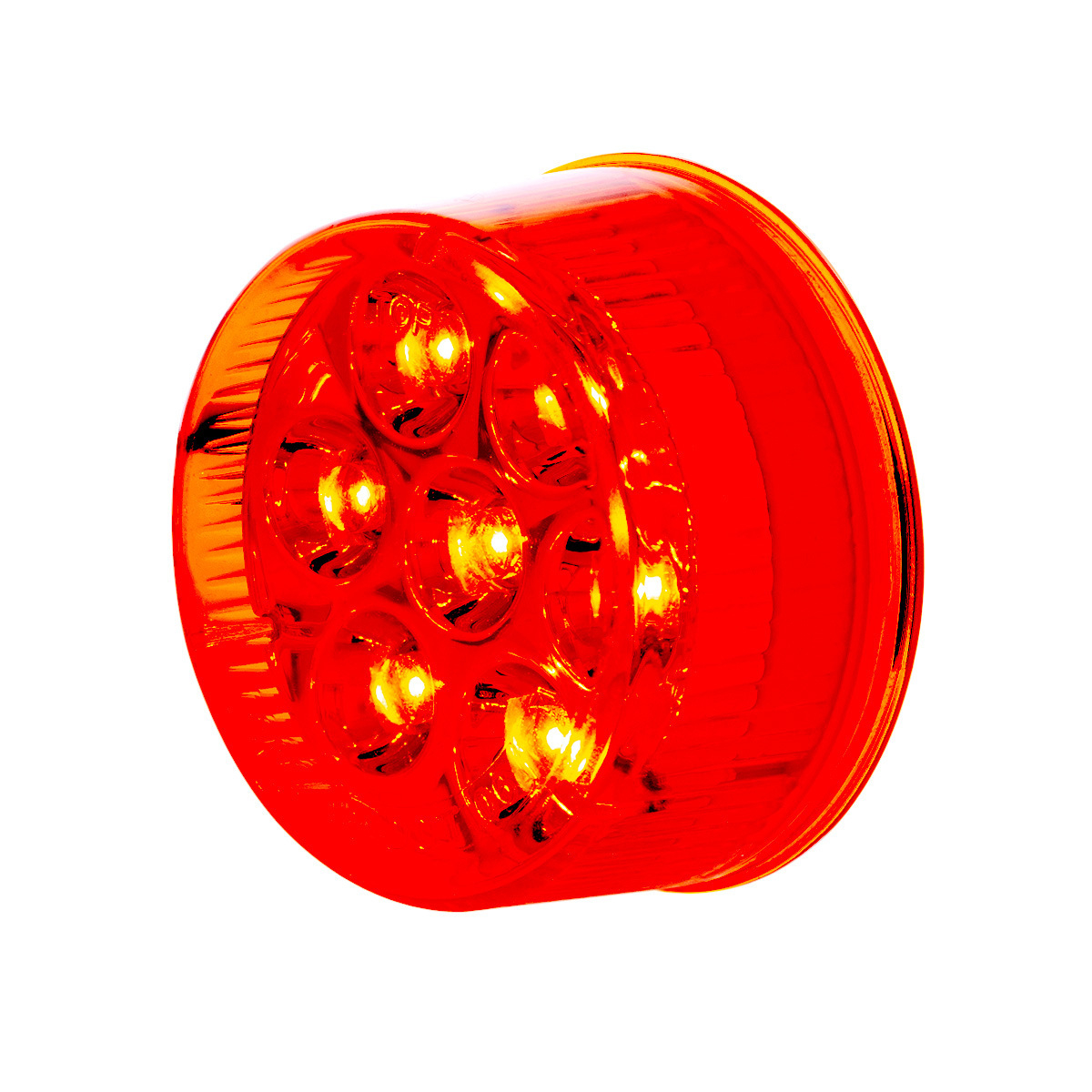 7 LED 2" Round Light (Clearance/Marker) - Red LED/Red Lens (Bulk) - Thumbnail 8
