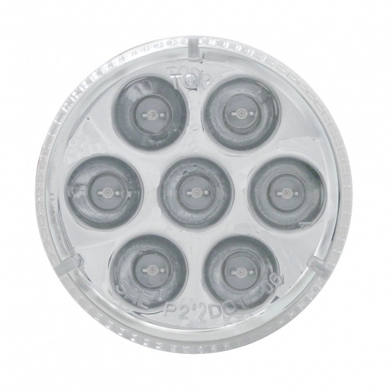 7 LED 2" Round Light (Clearance/Marker) - Amber LED/Clear Lens