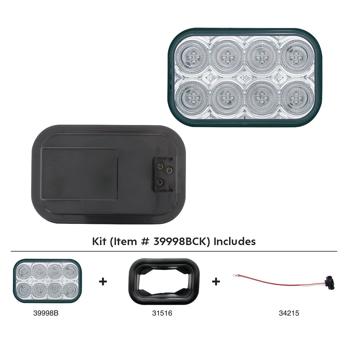 32 LED Rectangular Back-Up Light Kit