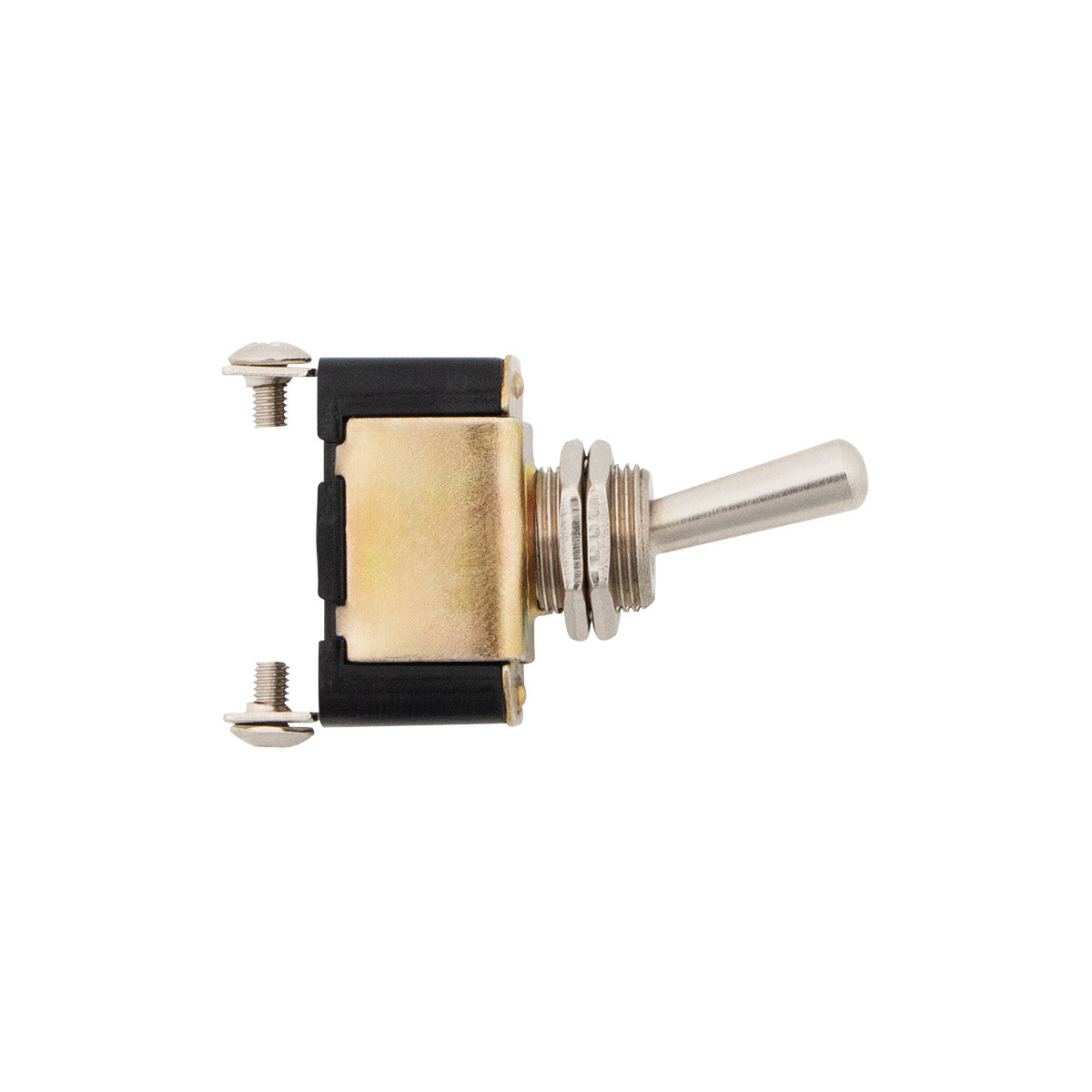 2 Pin, 10 Amp - 12V DC On-Off Metal Toggle Switch With 2 Screw Terminals - Thumbnail 4