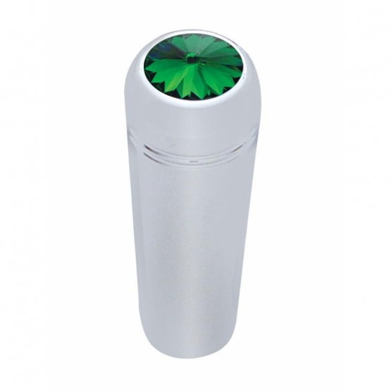 1-7/8" Short Aluminum Toggle Switch Extension With Crystal For Kenworth - Green Crystal