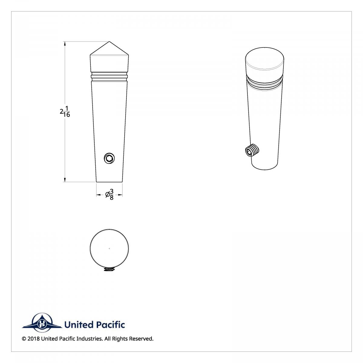 Short Peterbilt Toggle Switch Extension - Pointed (2-Pack) - Thumbnail 2