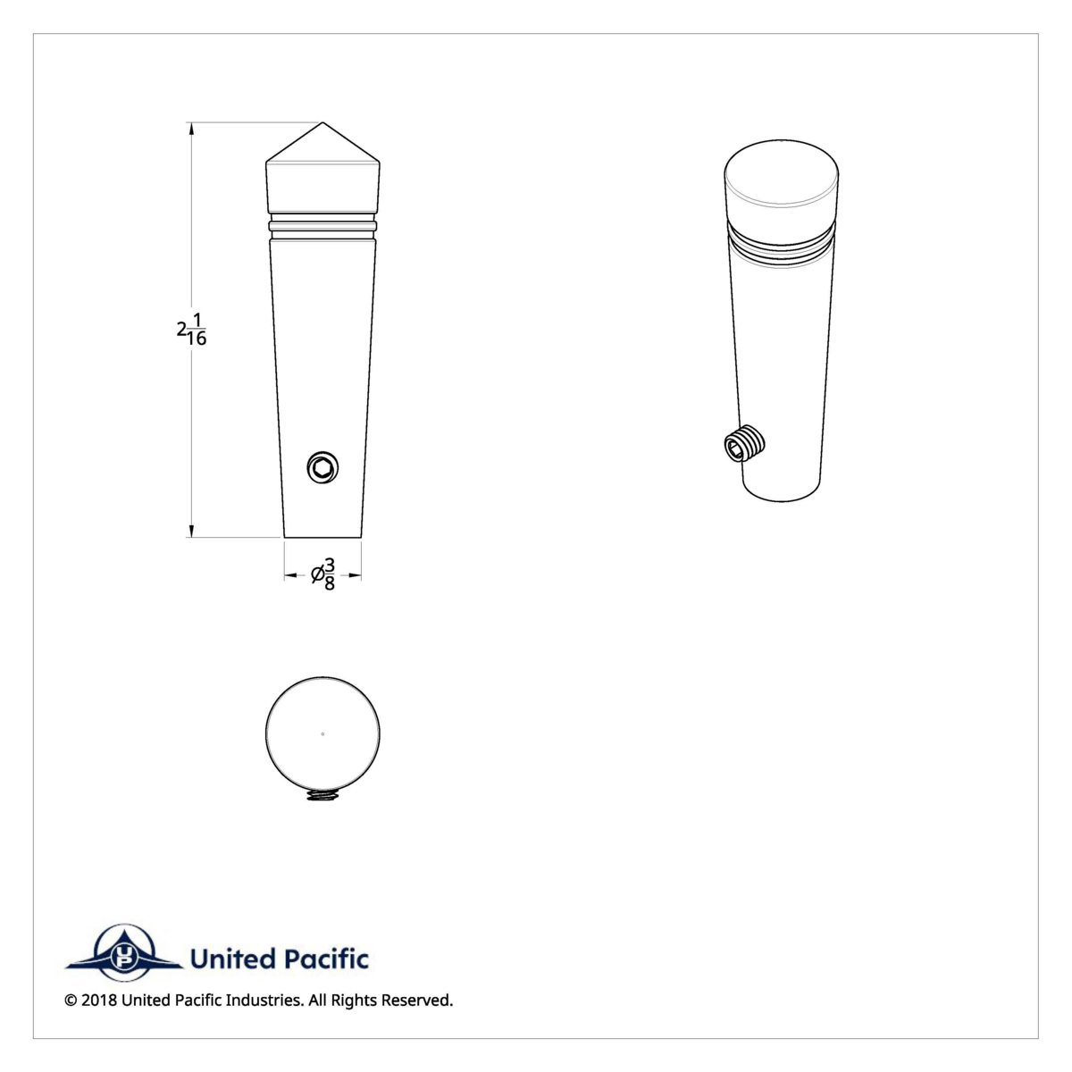 Short Peterbilt Toggle Switch Extension - Pointed (2-Pack) - Thumbnail 4