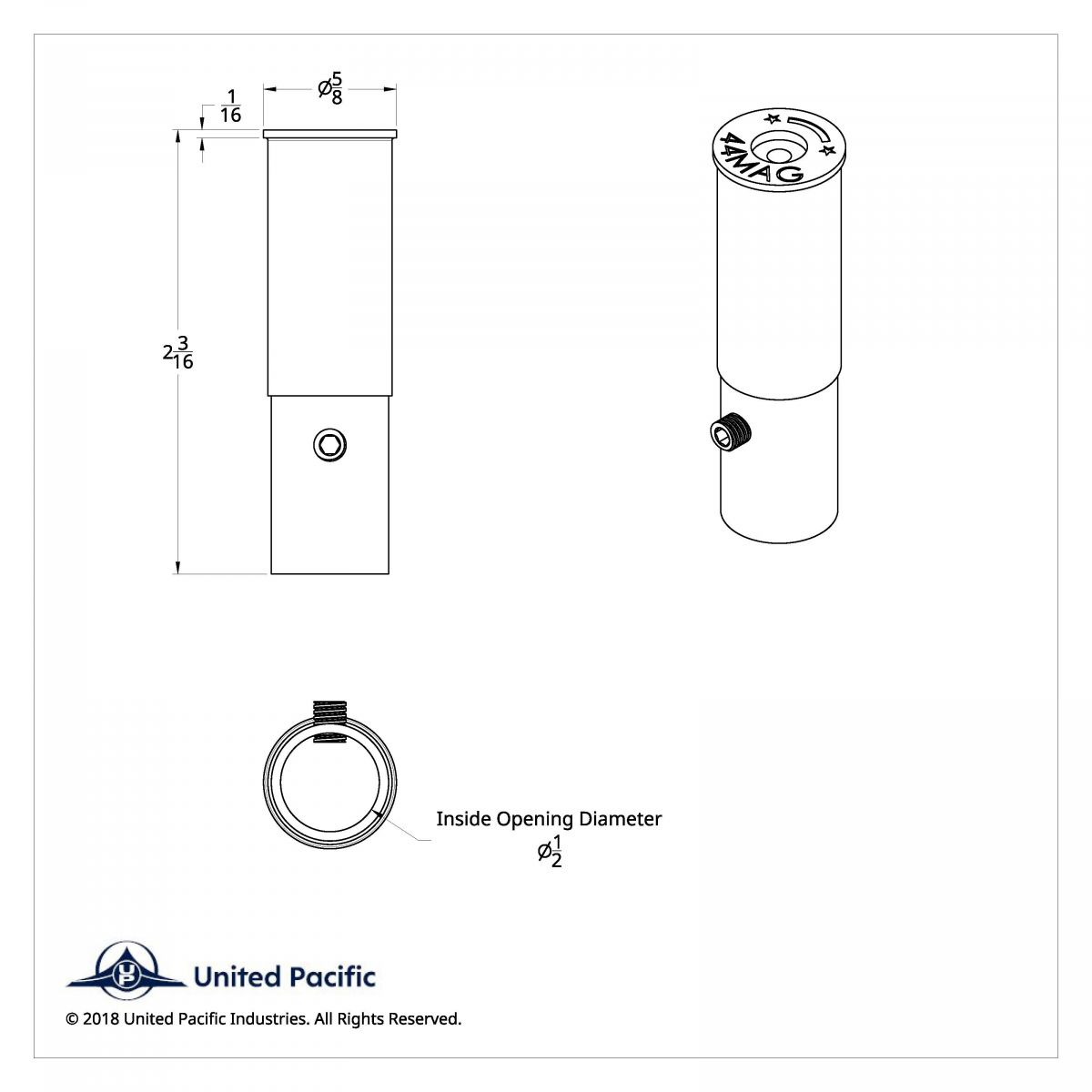 Aluminum 44-MAG Casing Style Toggle Switch Extensions For Kenworth (2-Pack) - Thumbnail 3