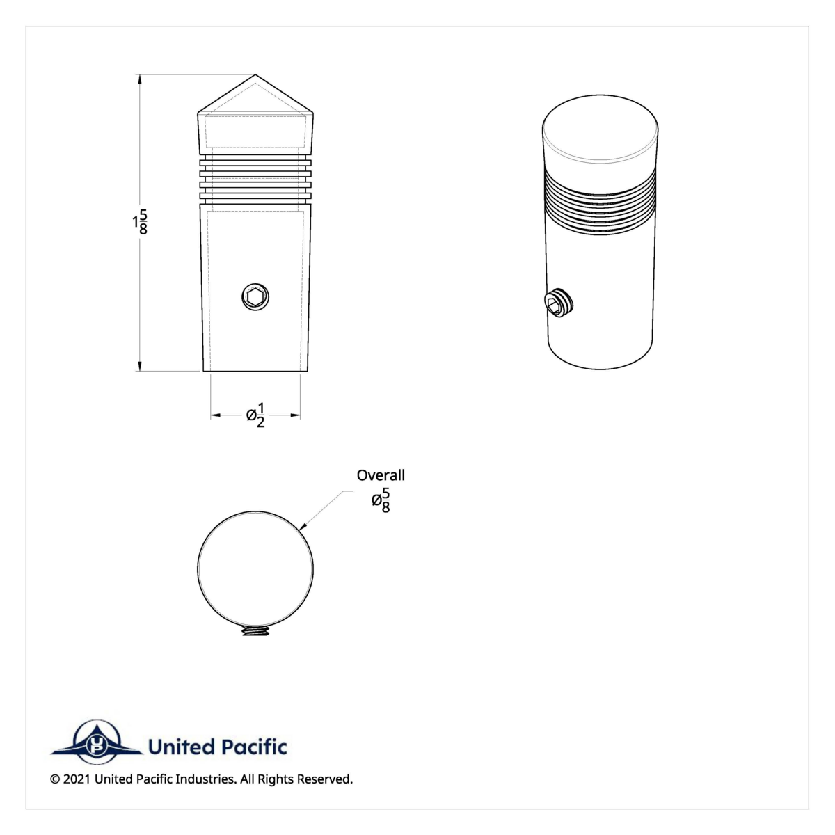 1-5/8" Short Toggle Switch Extension - Pointed - Thumbnail 3