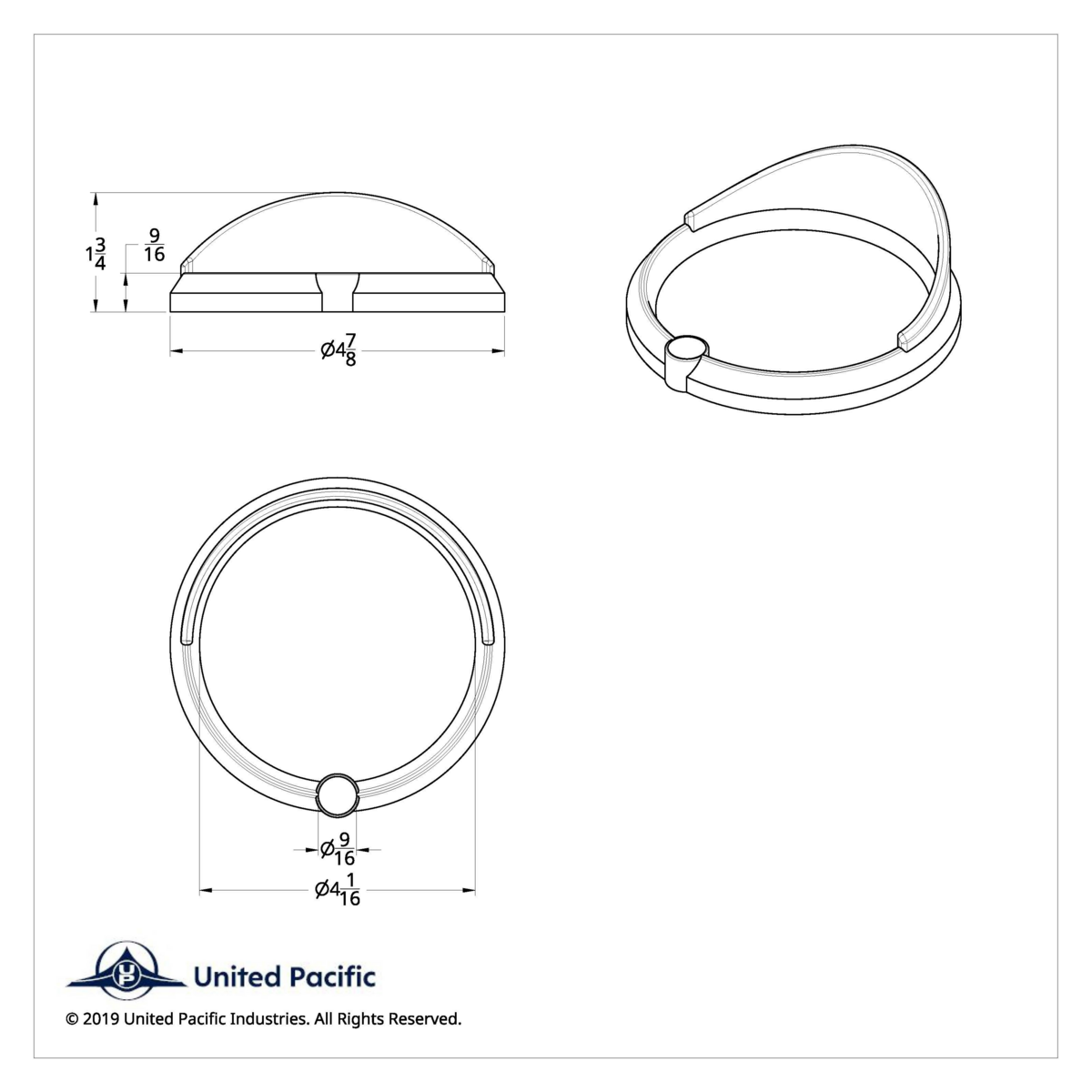 Signature Series Speed/Tachometer Gauge Bezel With Visor For Freightliner -Indented - Thumbnail 3