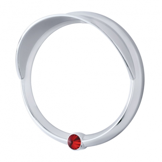 Signature Series Speed/Tachometer Gauge Bezel With Visor For Freightliner -Red Crystal