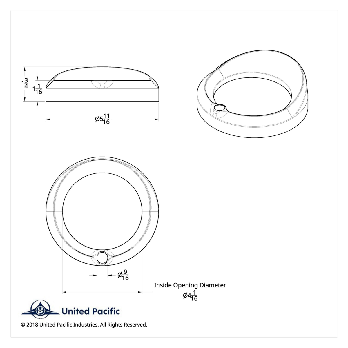 Signature Series Speed/Tachometer Gauge Bezel With Visor For Kenworth - Blue Crystal - Thumbnail 4