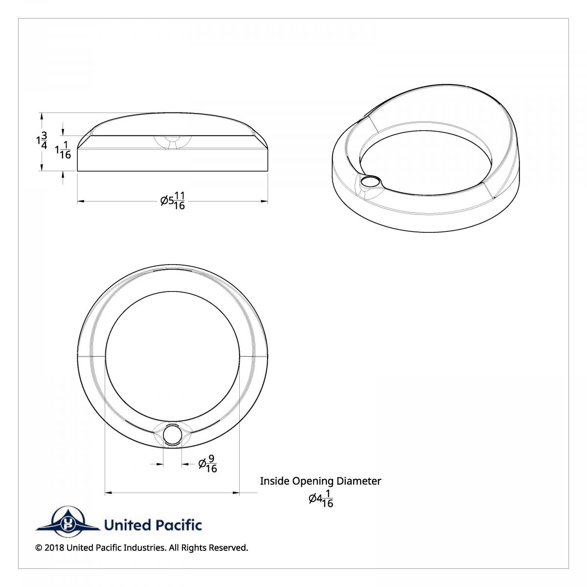 Signature Series Speed/Tachometer Gauge Bezel With Visor For Kenworth - Clear Crystal - Thumbnail 2