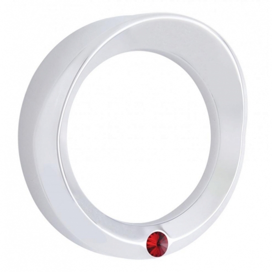 Signature Series Speed/Tachometer Gauge Bezel With Visor For Kenworth - Red Crystal