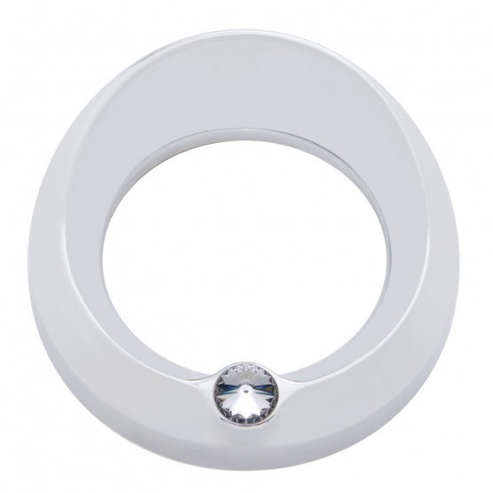 Signature Series Gauge Bezel With Visor & Crystal For 3-3/4" DIA Speed/Tachometer Gauge - Clear Crystal