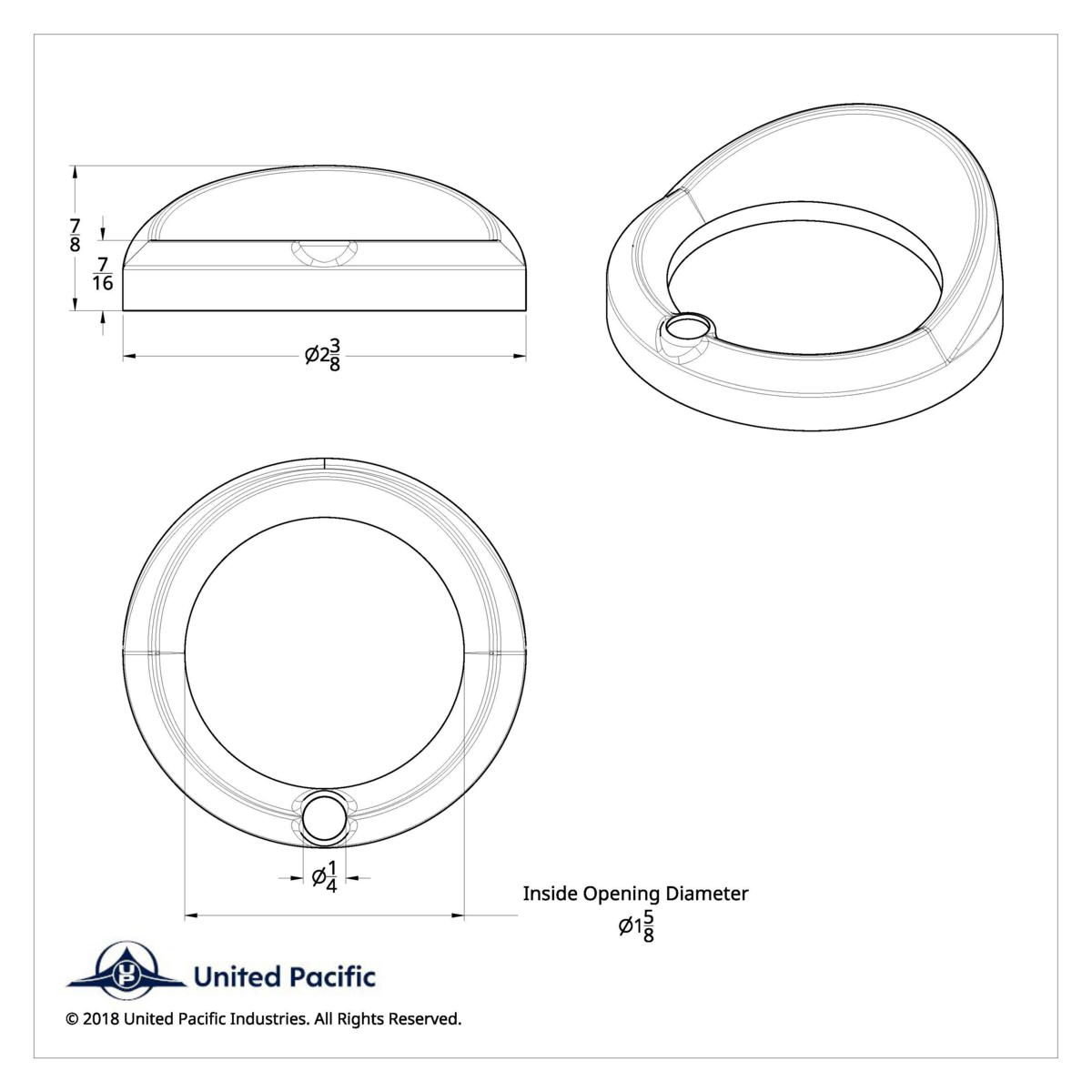 Signature Series Small Gauge Bezel With Visor For 2006+ Peterbilt - Clear Crystal - Thumbnail 3