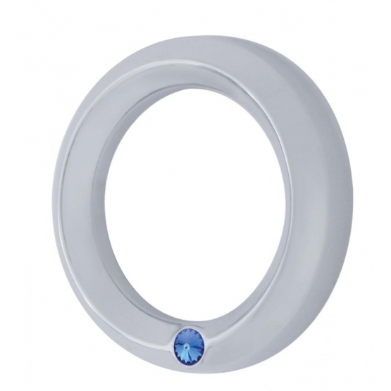 Signature Series Small Gauge Bezel For 2006+ Peterbilt - Blue Crystal