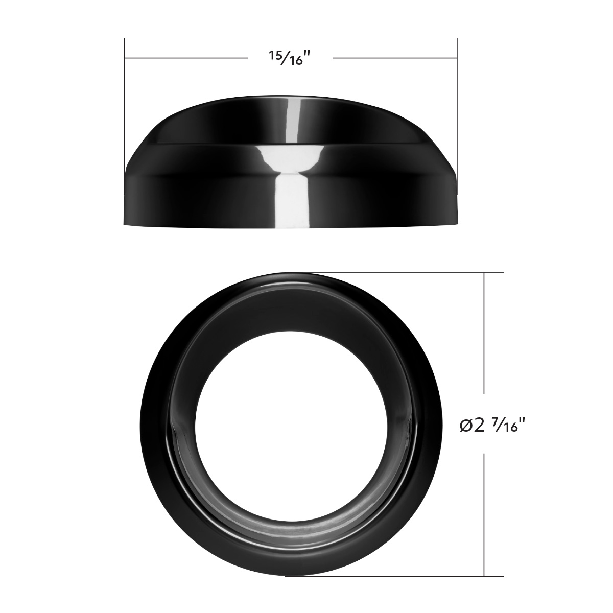 Candy Color Small Gauge Cover With Visor-Glossy Black - Thumbnail 7