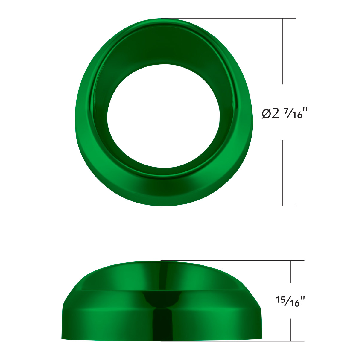 Candy Color Small Gauge Cover With Visor-Emerald Green - Thumbnail 7