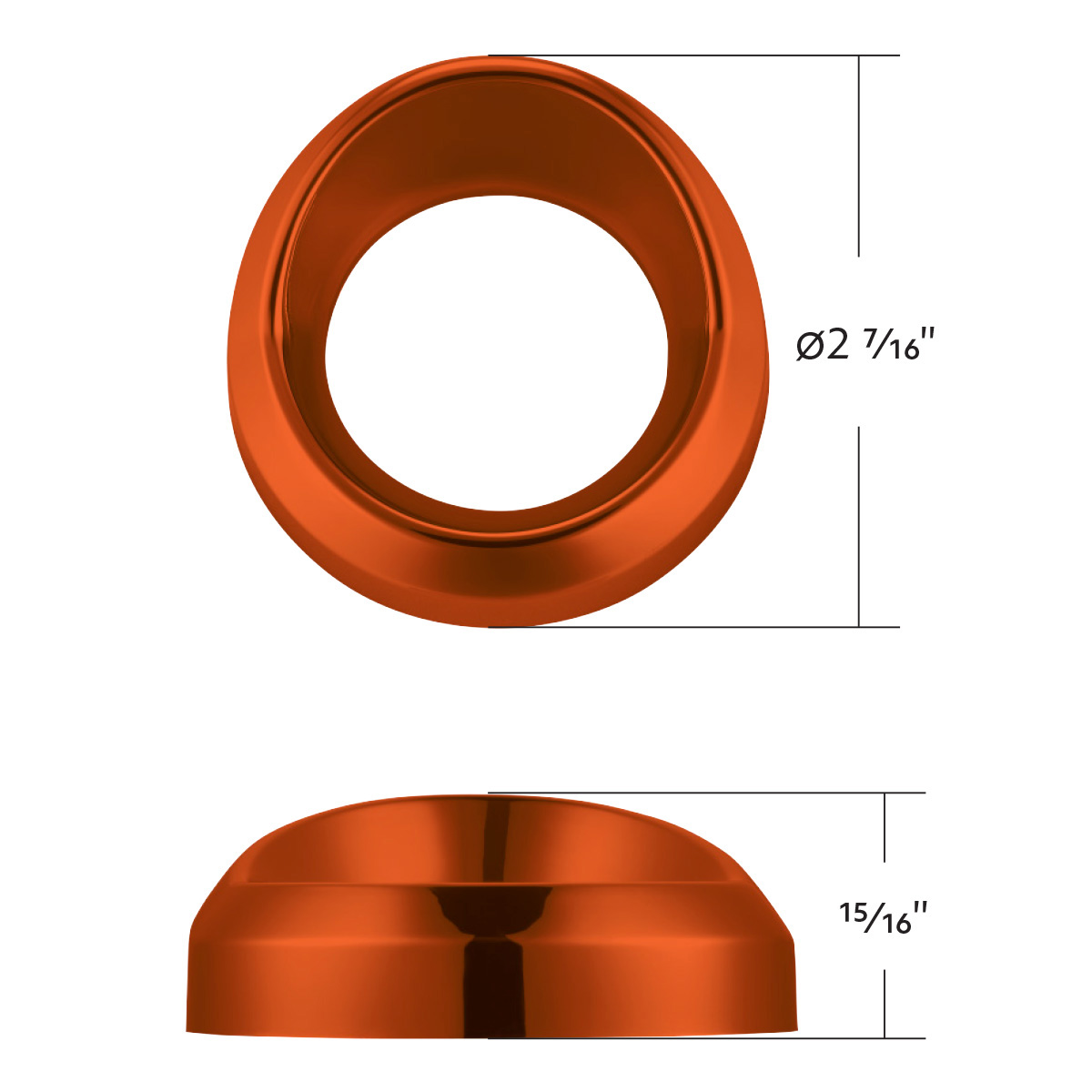 Candy Color Small Gauge Cover With Visor-Cadmium Orange - Thumbnail 7