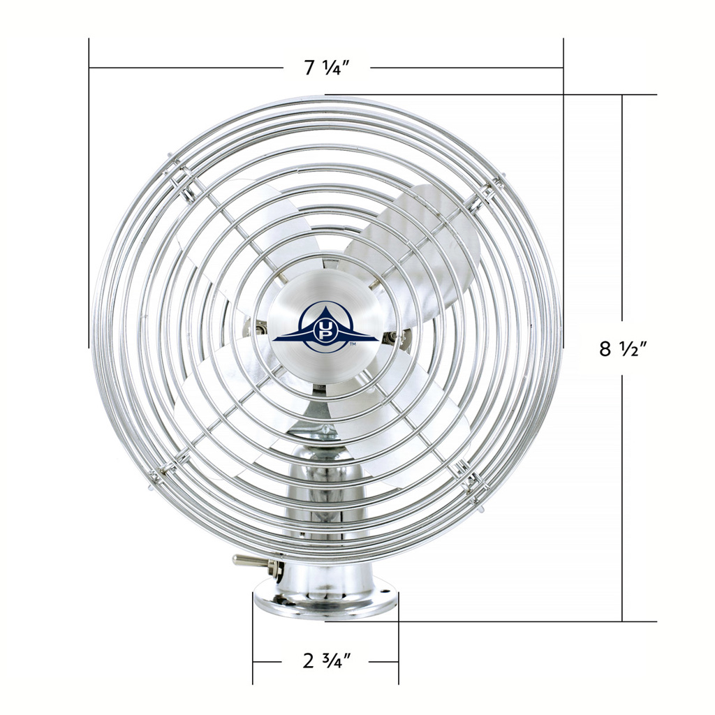 Chrome 6" Heavy Duty Fan - 12V - Thumbnail 7