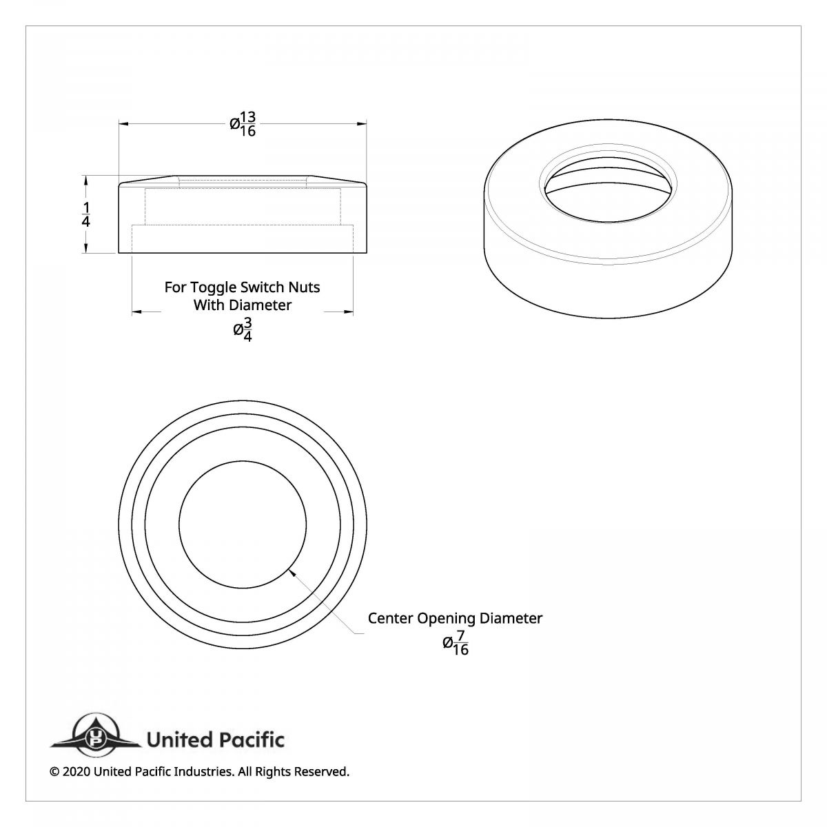 Chrome Plastic Toggle Switch Nut Covers For ¾” Diameter Round Nut (6-Pack) - Thumbnail 2