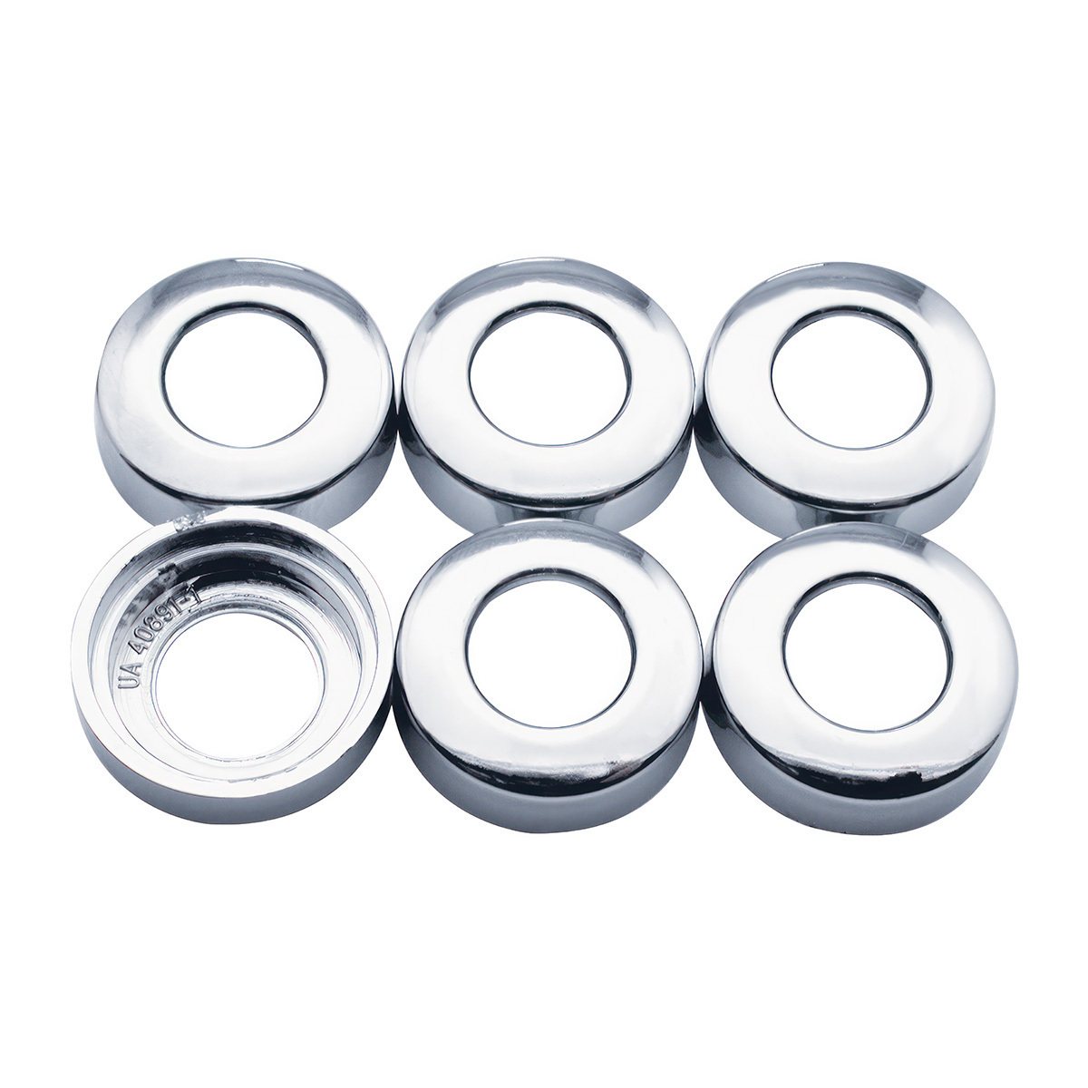 Chrome Plastic Toggle Switch Nut Covers For ¾” Diameter Round Nut (6-Pack) - Thumbnail 3
