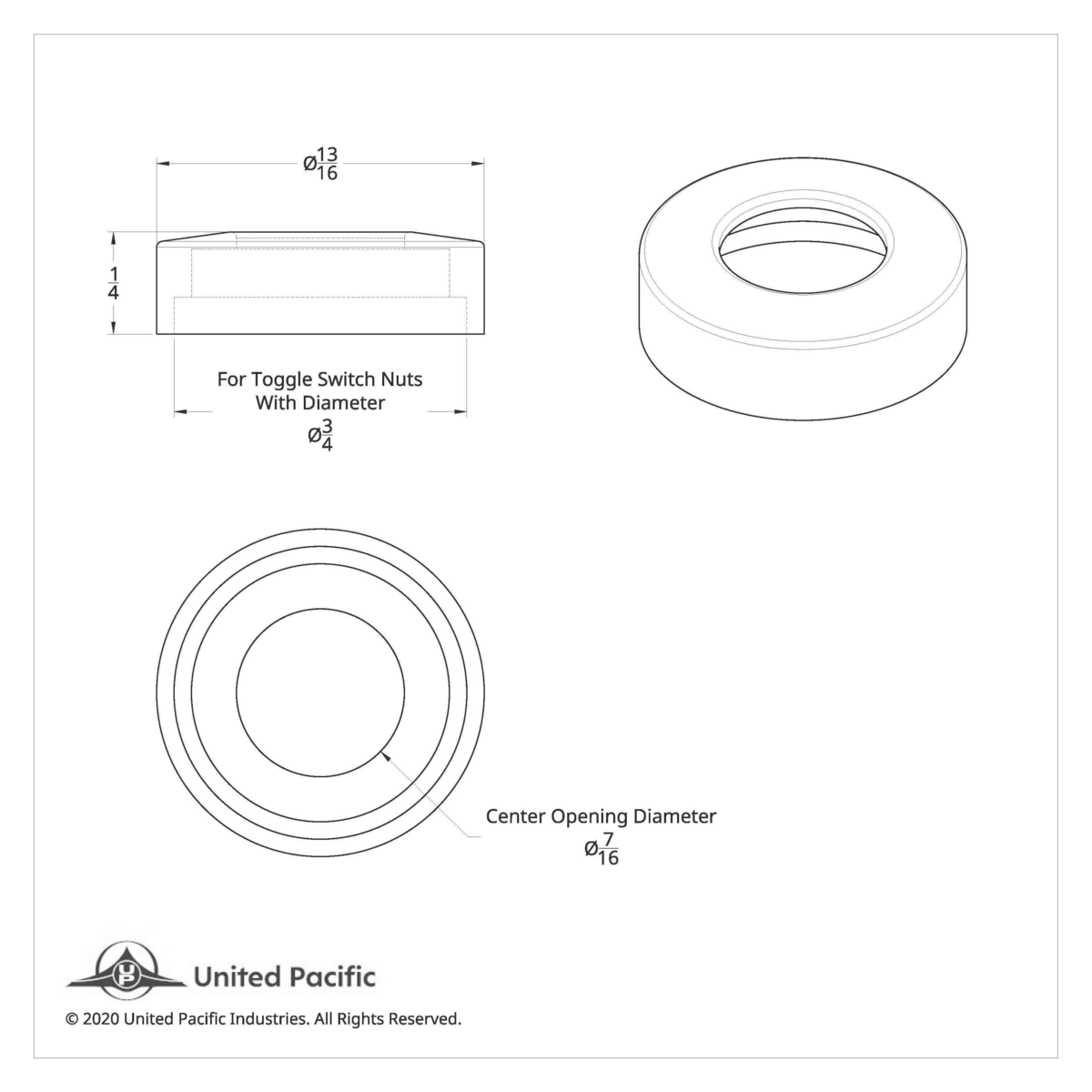 Chrome Plastic Toggle Switch Nut Covers For ¾” Diameter Round Nut (6-Pack) - Thumbnail 4