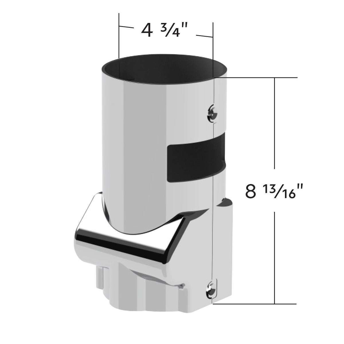 Chrome Middle Steering Column Cover For Kenworth W900/T800 (1986-2002) & Peterbilt 379/378 (1994-1997) - Thumbnail 6