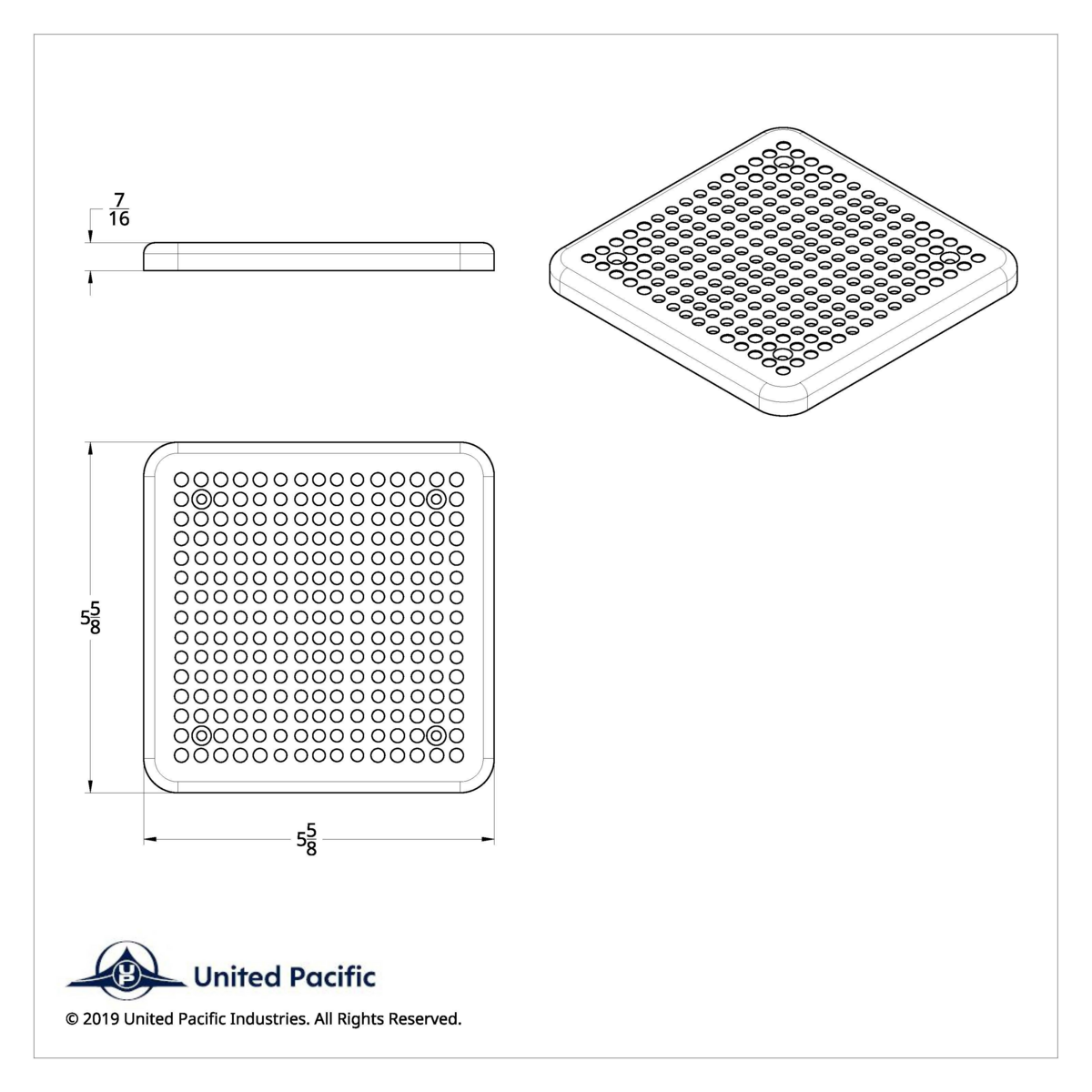 Chrome 5-5/8" Square Speaker Cover For Various Kenworth Models (Pair) - Thumbnail 3