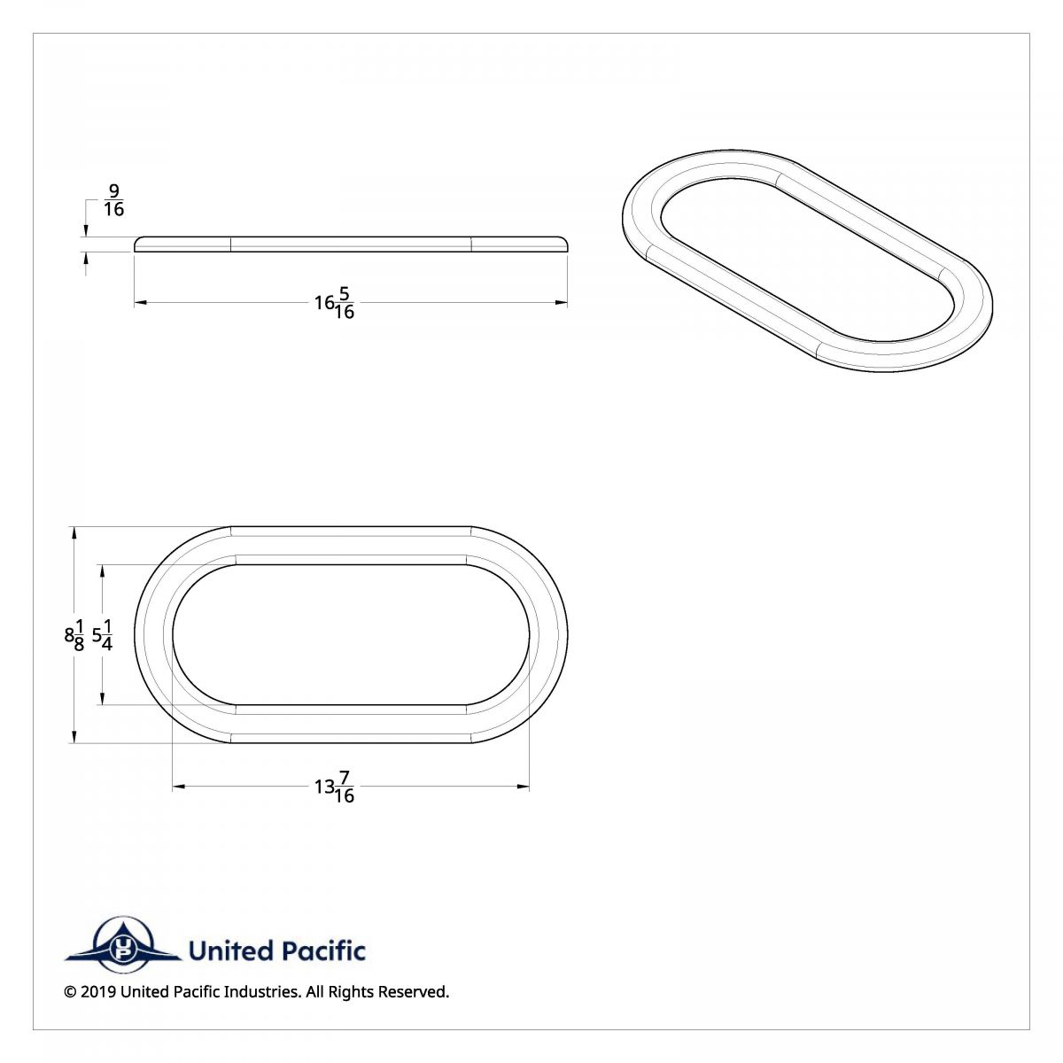 Chrome Exterior Oval Window Cover For Peterbilt - Includes Adhesive - Thumbnail 2