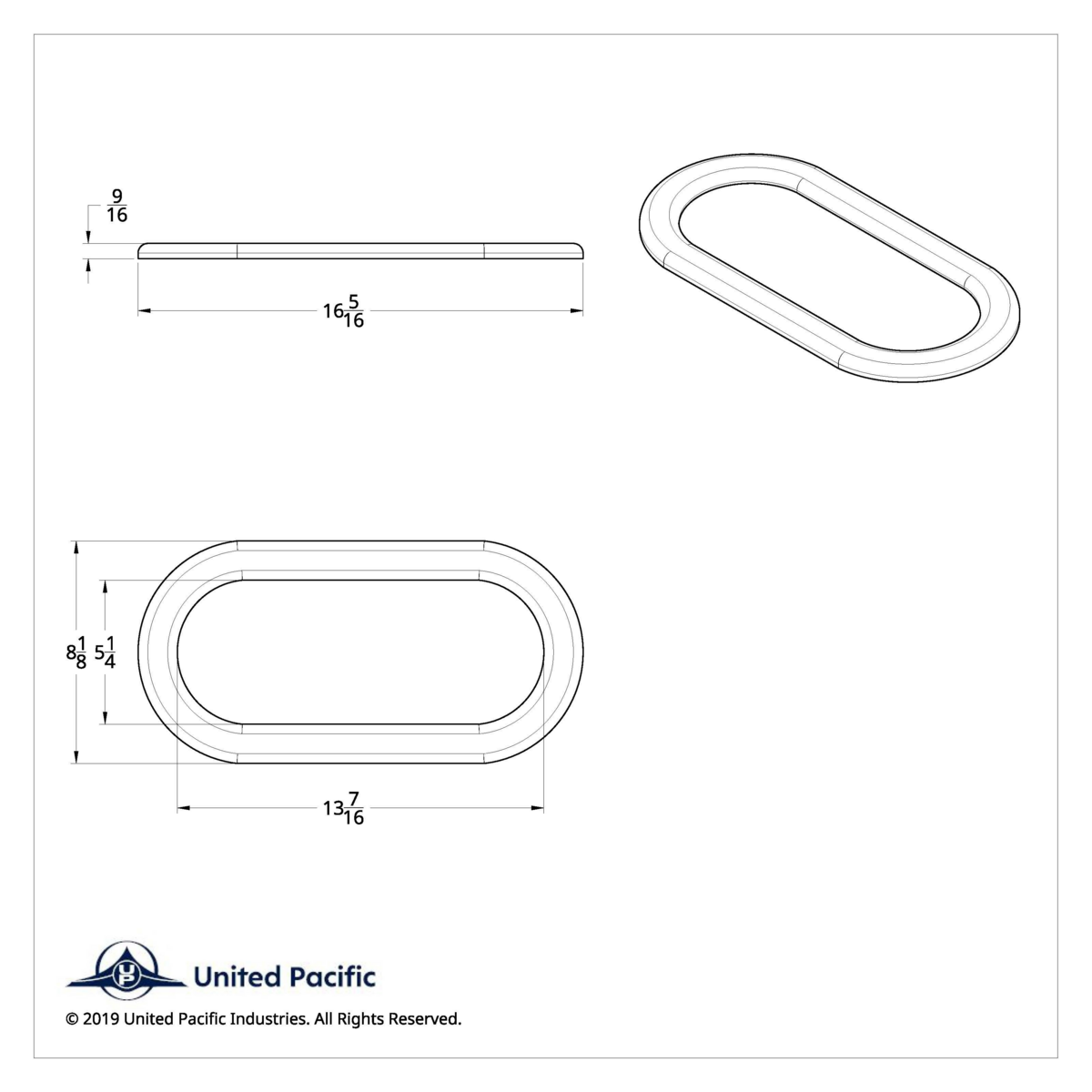 Chrome Exterior Oval Window Cover For Peterbilt - Includes Adhesive - Thumbnail 3