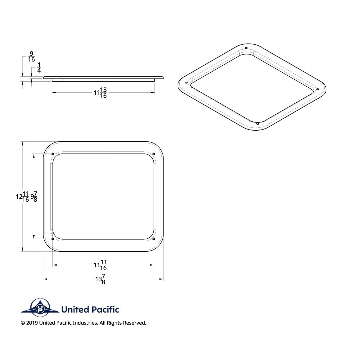 Kenworth Interior Daylight Door View Window Trim - Thumbnail 8