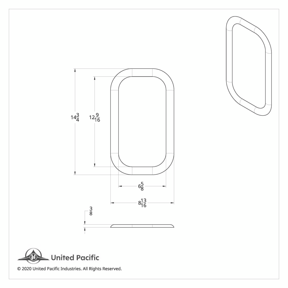 Chrome Exterior View Window Trim For Freigthliner Classic (1989-2010) (Bulk) - No Adhesive Included - Thumbnail 5