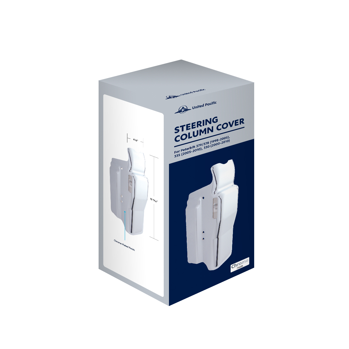 Chrome Plastic Mid Steering Column Cover For Peterbilt 379/378 (1998-2005), 335 (2005-2010), 330 (2000-2010) - Thumbnail 5