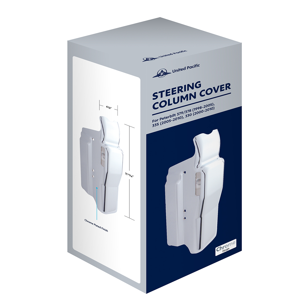 Chrome Plastic Mid Steering Column Cover For Peterbilt 379/378 (1998-2005), 335 (2005-2010), 330 (2000-2010) - Thumbnail 8