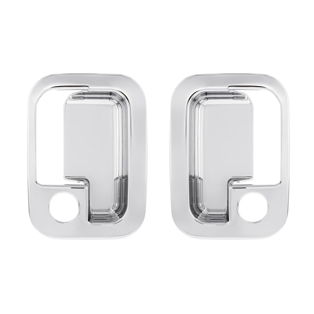 Chrome Exterior Door Handle Cover For 2003+ Kenworth & 2004+ Peterbilt Trucks- Pair (Driver & Passenger)
