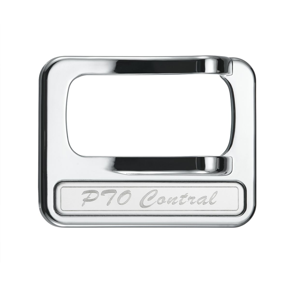 Chrome Plastic Rocker Switch Cover With Stainless Plaque For Peterbilt - PTO Control