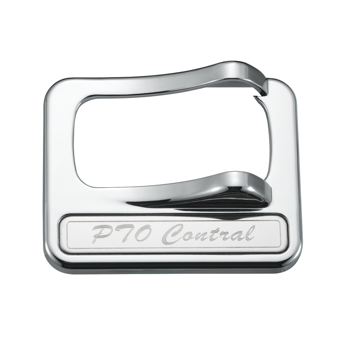 Chrome Plastic Rocker Switch Cover With Stainless Plaque For Peterbilt - PTO Control - Thumbnail 2