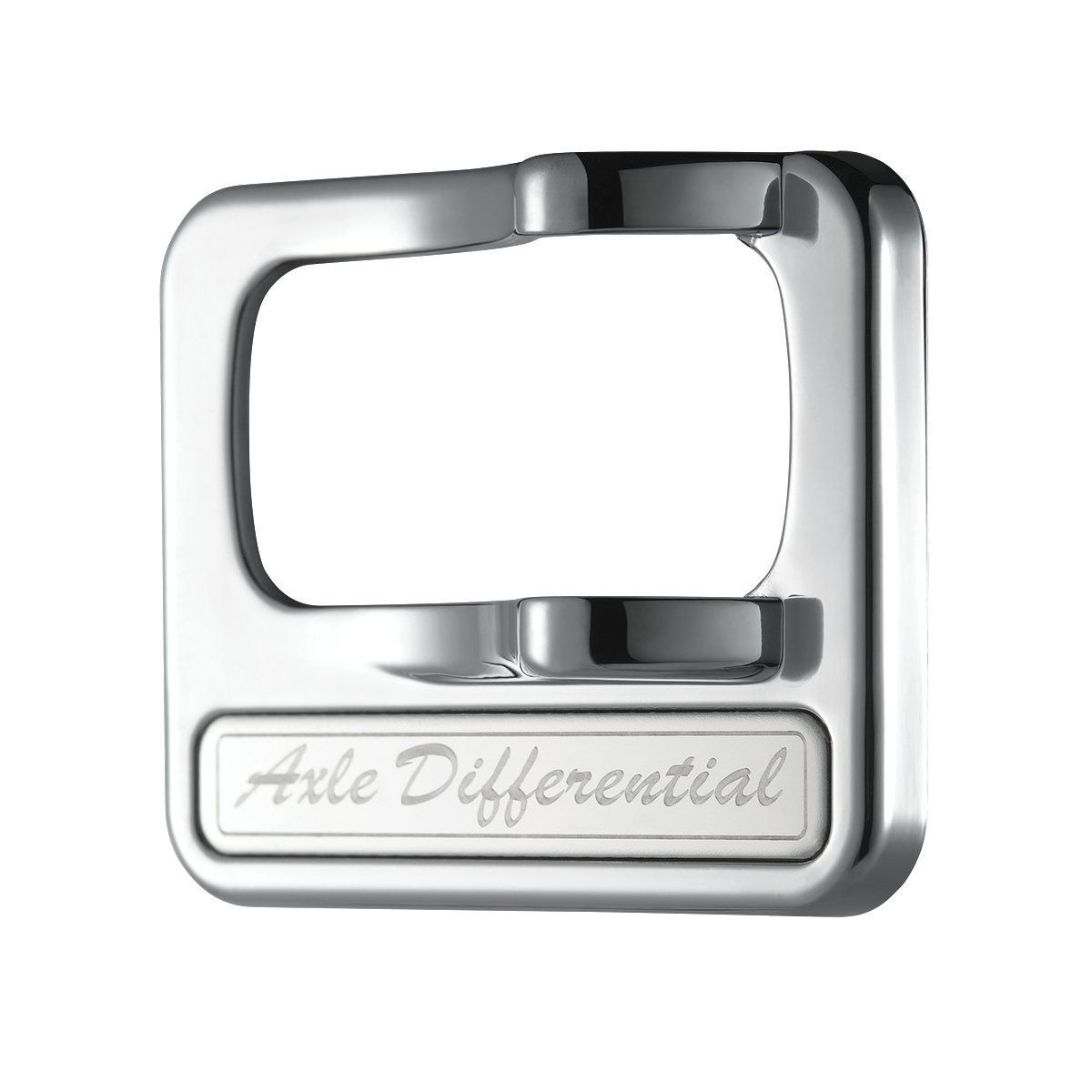 Chrome Plastic Rocker Switch Cover With Stainless Plaque For Peterbilt - Axle Differential - Thumbnail 3