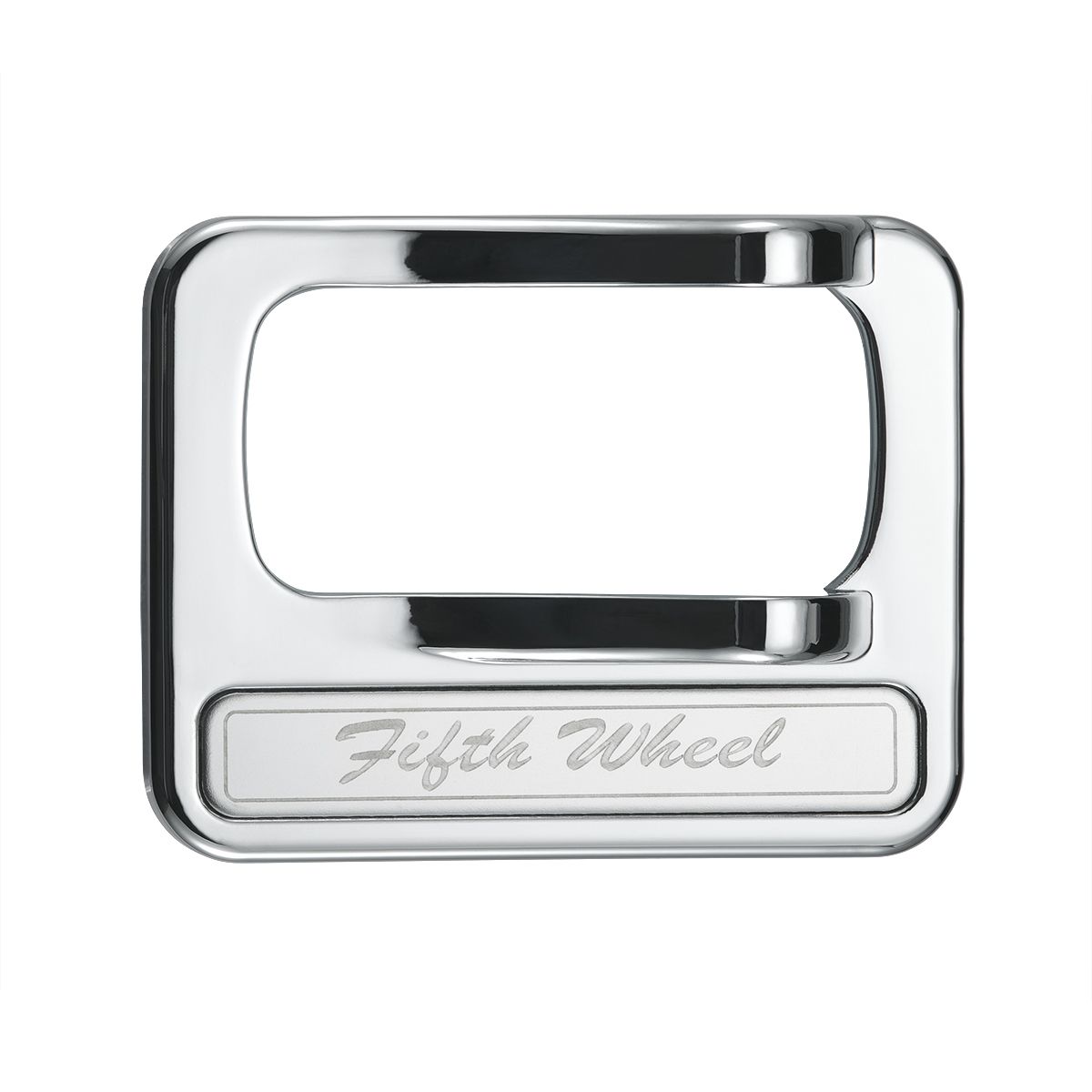Chrome Plastic Rocker Switch Cover With Stainless Plaque For Peterbilt - Fifth Wheel