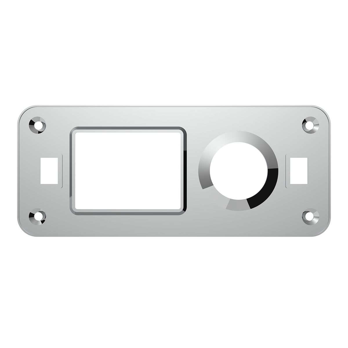 Chrome Plastic Dome Light Cover With Swivel Light Hole For Peterbilt 386 (2006-2010) & 387 (1999-2010)