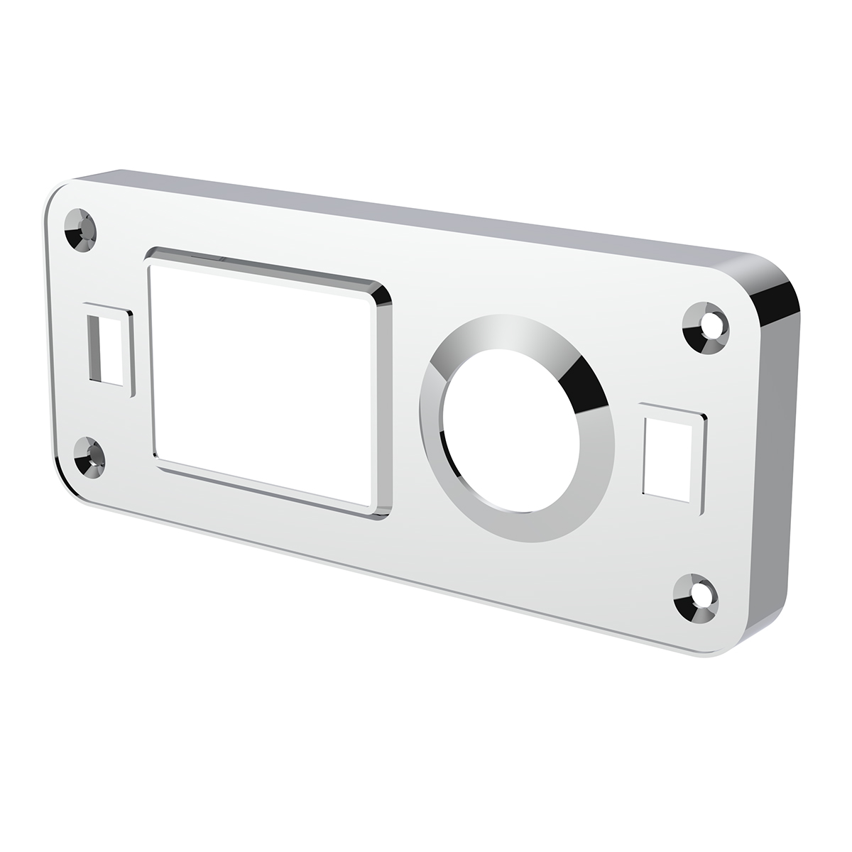 Chrome Plastic Dome Light Cover With Swivel Light Hole For Peterbilt 386 (2006-2010) & 387 (1999-2010) - Thumbnail 2