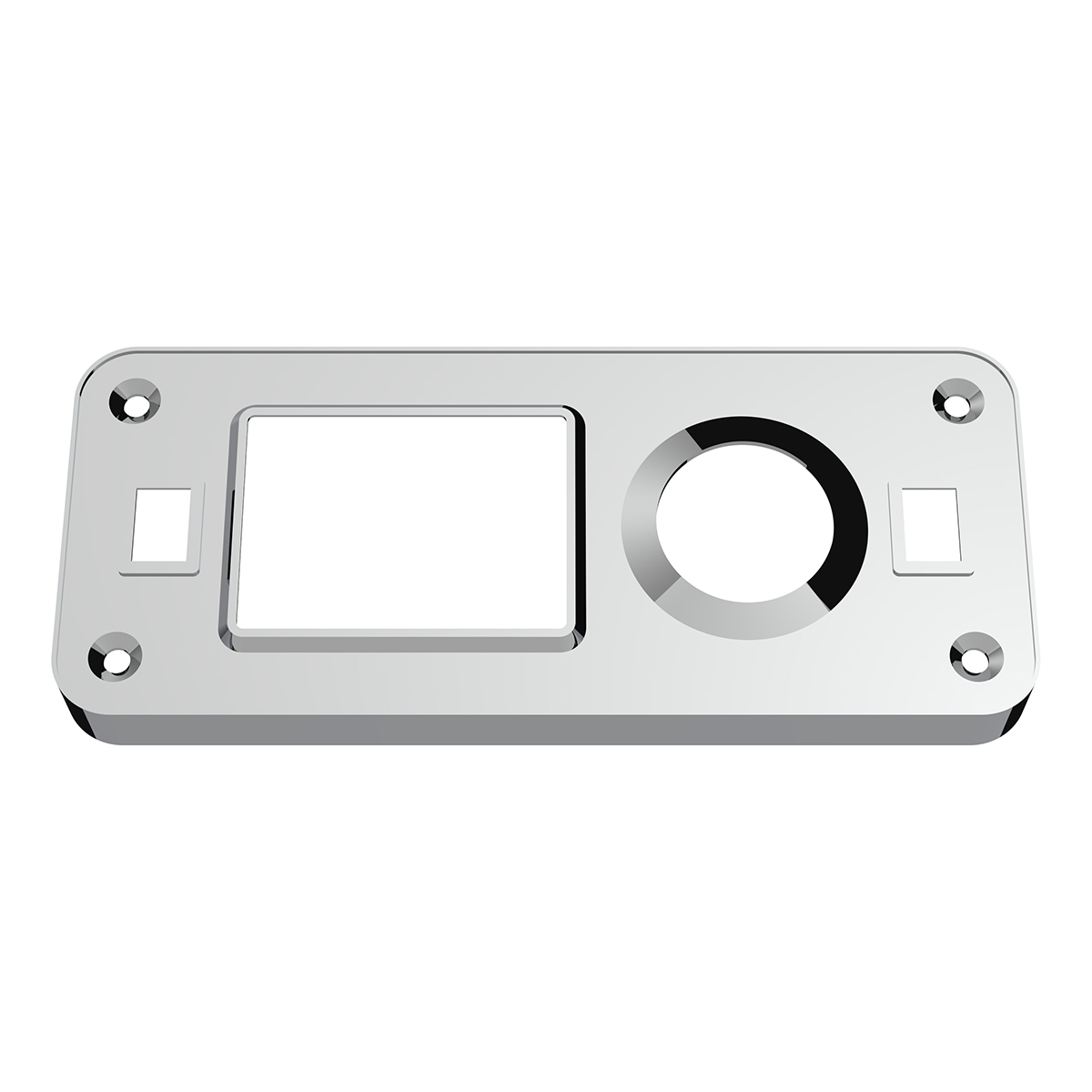 Chrome Plastic Dome Light Cover With Swivel Light Hole For Peterbilt 386 (2006-2010) & 387 (1999-2010) - Thumbnail 4