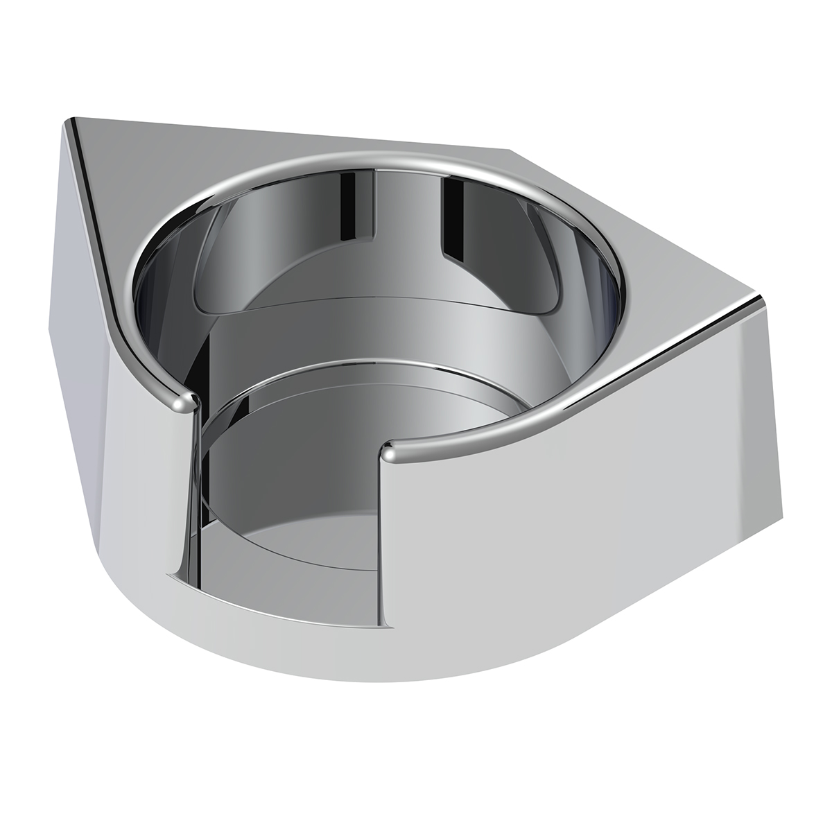 Chrome Plastic Cup Holder For 1986 & Up Freightliner Classic & FLD - Driver - Thumbnail 2