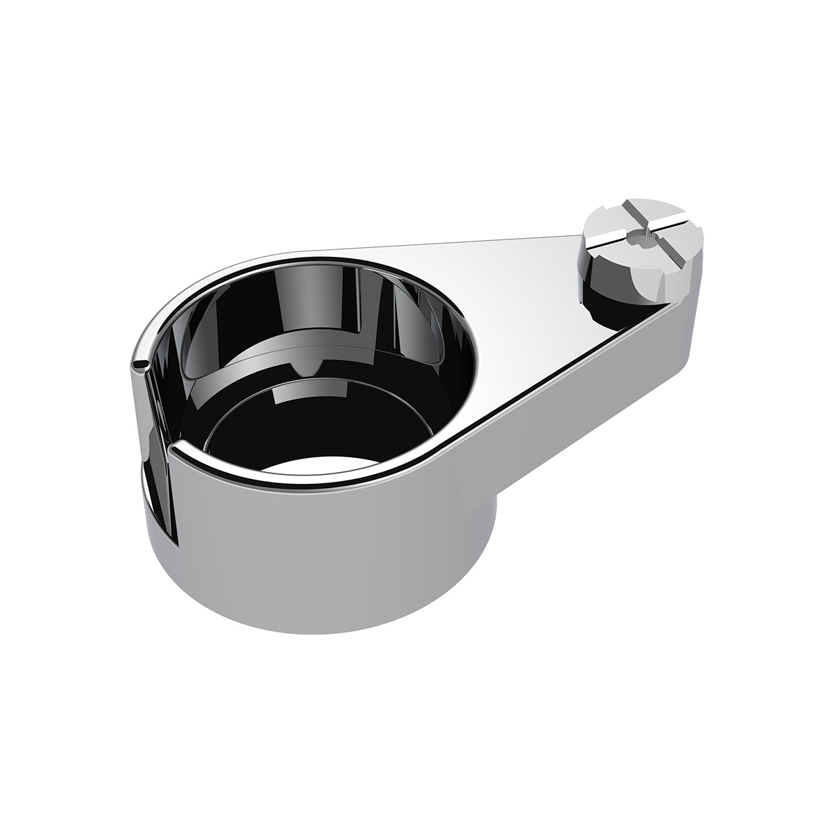 Chrome Plastic Cup Holder For 1986 & Up Freightliner Classic & FLD - Passenger - Thumbnail 2