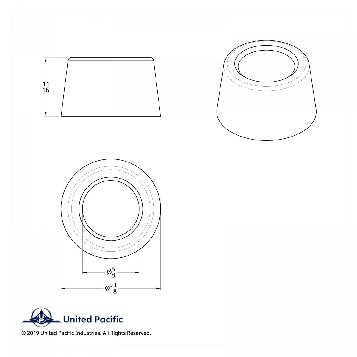 Chrome Round Dash Indicator Light Trim for 1967-1987 Peterbilt 359 - Thumbnail 2