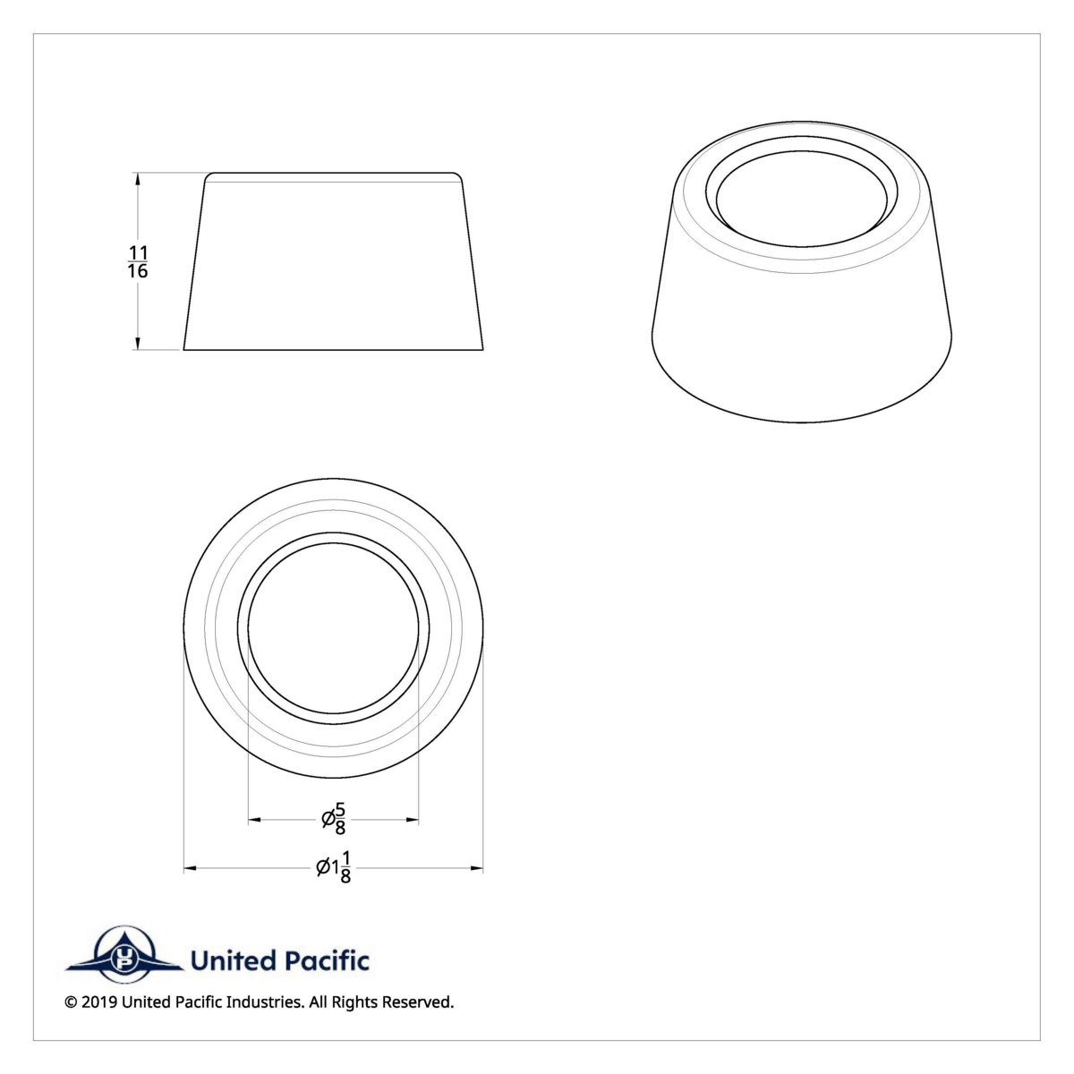 Chrome Round Dash Indicator Light Trim for 1967-1987 Peterbilt 359 - Thumbnail 3