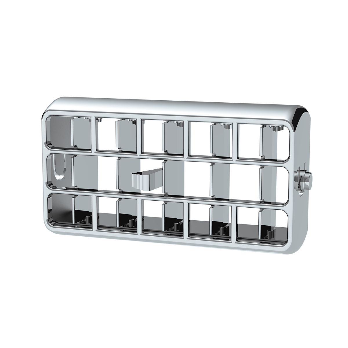 Chrome Plastic A/C Vent For 2001-05 Peterbilt - Center - Thumbnail 3