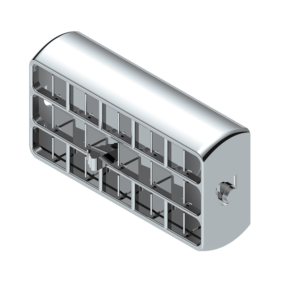 Chrome Plastic A/C Vent For 2001-05 Peterbilt - Center - Thumbnail 6