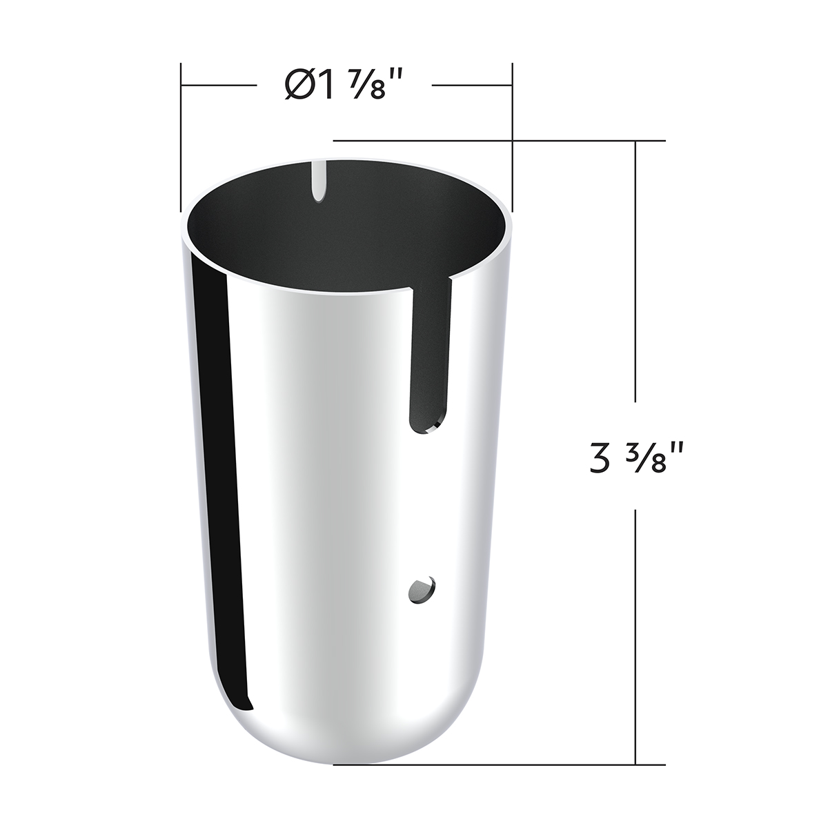 Steel Lower Gearshift Knob Cover - Chrome - Thumbnail 7